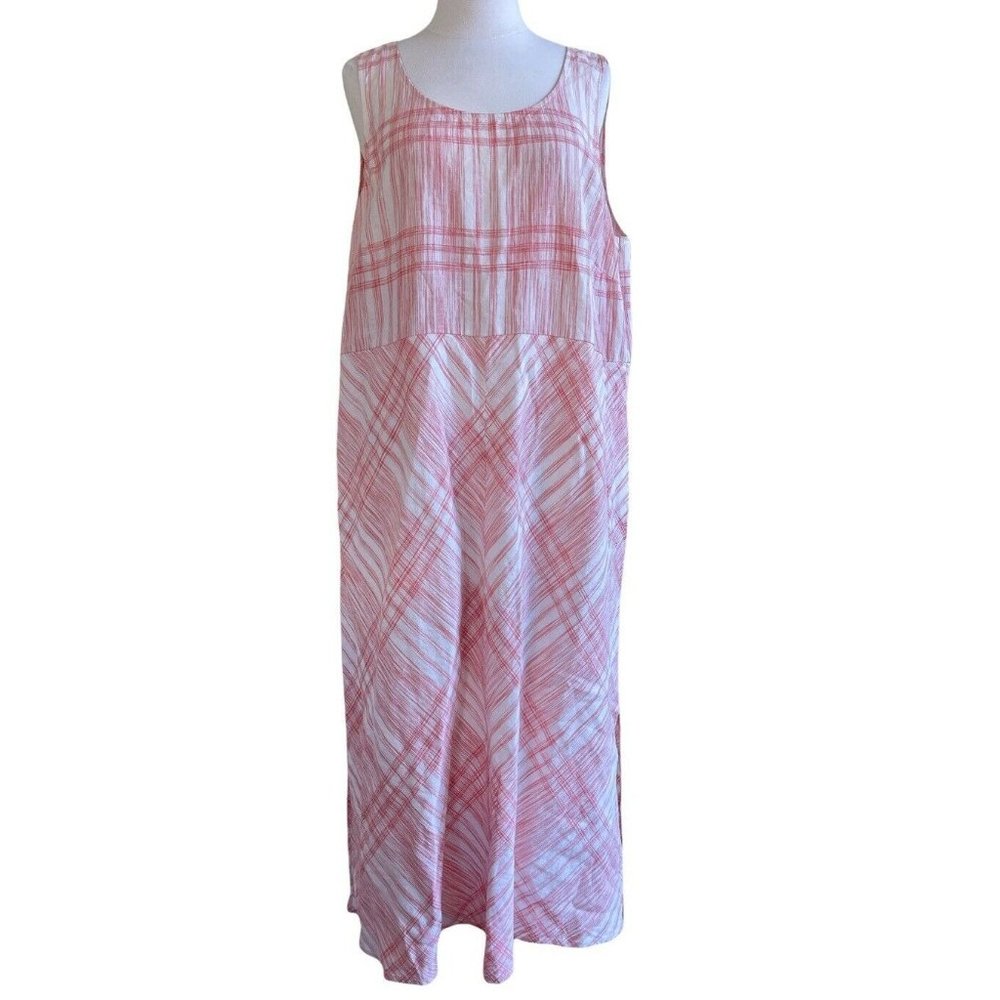 J Jill Love Linen Plaid Maxi Dress - Picture 2 of 11